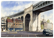 003 - High Level Bridge and The Cooperage, Newcastle Upon Tyne - viewed from The Close, Quayside